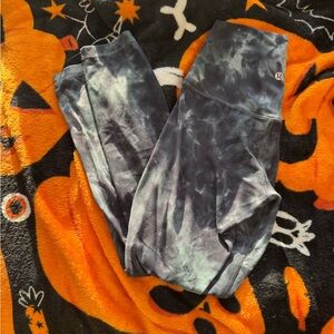 Lululemon Align Pant 25” Diamond Dye Silver Blue Tidewater Teal – Size 4